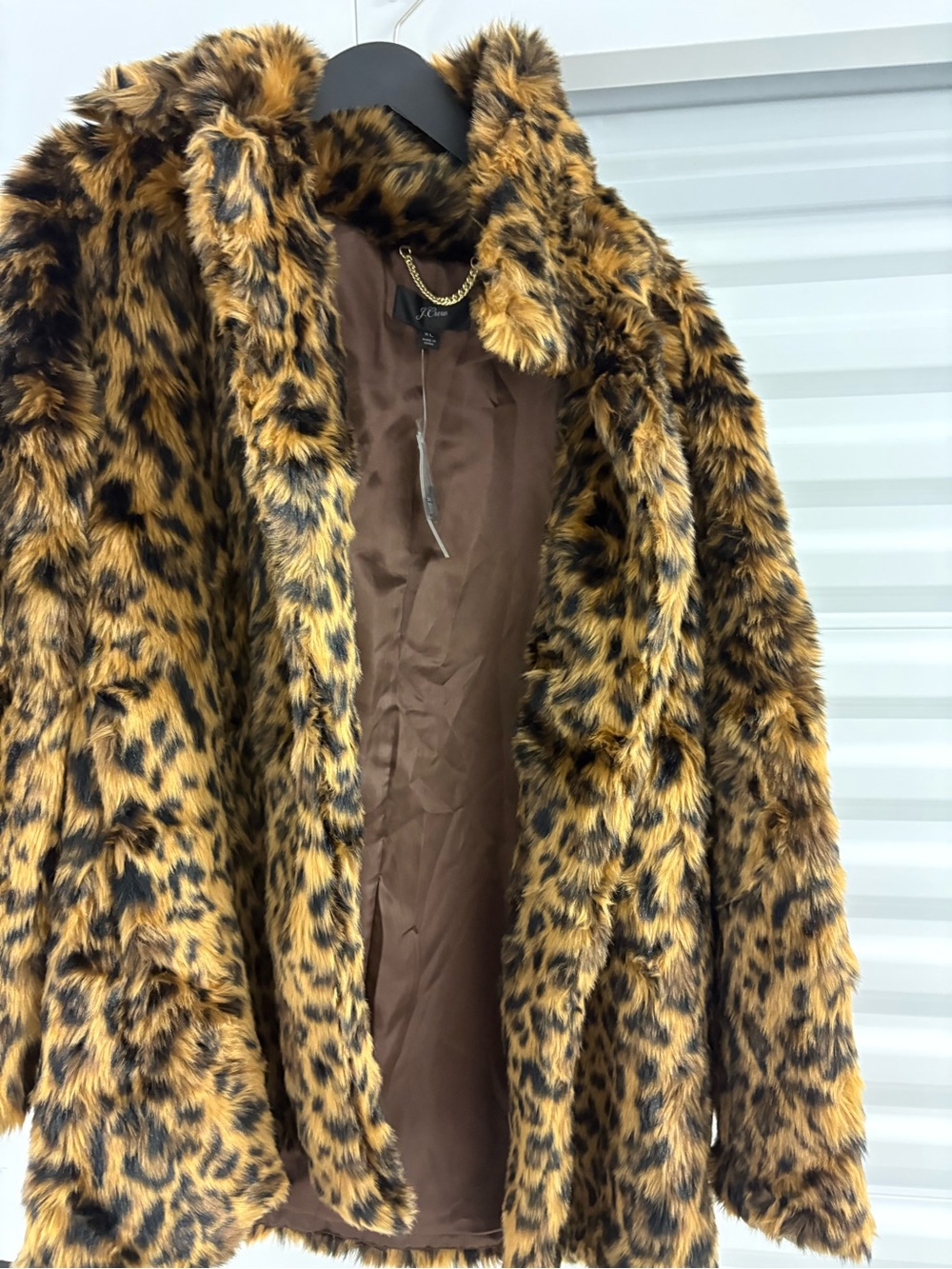 J. Crew Faux Fur Coat. Size XL. New with tags.